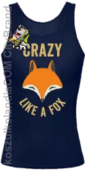 Crazy like a Fox -  Top damski granatowy 