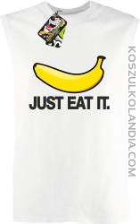 JUST EAT IT Banana -  Bezrękawnik męski biały 