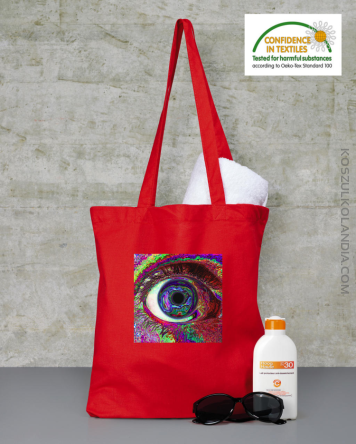 PSYCHODELIC EYE - Torba EKO czerwona 