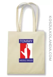 Tommy Middle Finger - Torba EKO beżowa 
