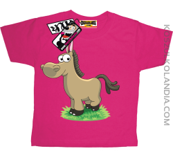 Konik Oluś - koszulka dziecięca - różowy