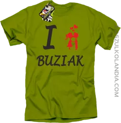 I LOVE Buziak - Koszulka Męska - Kiwi