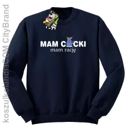 Mam cycki - Mam rację - Bluza standard bez kaptura granat