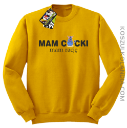 Mam cycki - Mam rację - Bluza standard bez kaptura żółta 