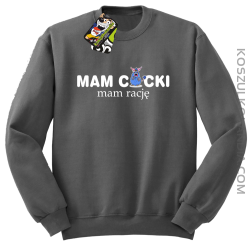 Mam cycki - Mam rację - Bluza standard bez kaptura szara 