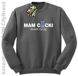 Mam cycki - Mam rację - Bluza standard bez kaptura szara 