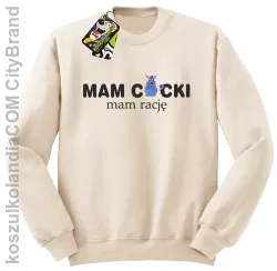 Mam cycki - Mam rację - Bluza standard bez kaptura beżowa 