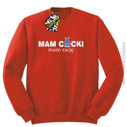 Mam cycki - Mam rację - Bluza standard bez kaptura czerwona 