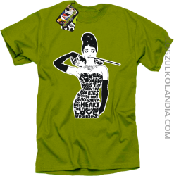 Audrey Hepburn RETRO-ART - Koszulka męska kiwi 