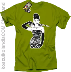 Audrey Hepburn RETRO-ART - Koszulka męska kiwi 