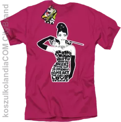 Audrey Hepburn RETRO-ART - Koszulka męska fuchsia 