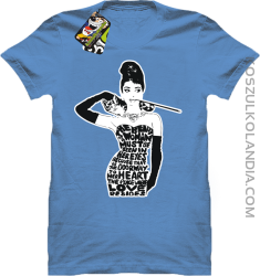 Audrey Hepburn RETRO-ART - Koszulka męska błękit 