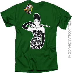 Audrey Hepburn RETRO-ART - Koszulka męska  zielona 