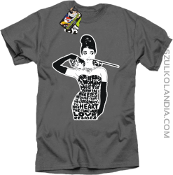 Audrey Hepburn RETRO-ART - Koszulka męska szara 