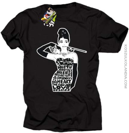 Audrey Hepburn RETRO-ART - Koszulka męska czarna 
