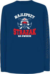 Najlepszy Strażak na świecie Fire Helmet - Longsleeve dziecięcy niebieski