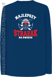 Najlepszy Strażak na świecie Fire Helmet - Longsleeve dziecięcy niebieski