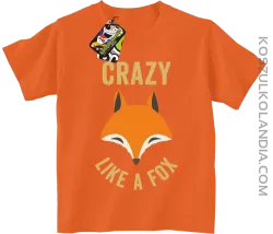 Crazy like a Fox - Koszulka dziecięca pomarańczowa 