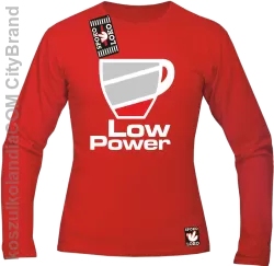 LOW POWER - Longsleeve męski czerwony 