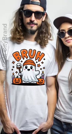 Bruh Halloween Ghost & Pumpkin Power! - koszulka męska na Halloween