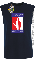 Tommy Middle Finger - Bezrękawnik męski granat