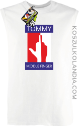 Tommy Middle Finger - Bezrękawnik męski biały 