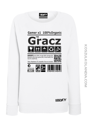 Gracz GAMER - bluza STANDARD damska 