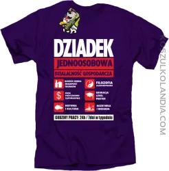 DZIADEK - Jednoosobowa działalność gospodarcza - koszulka męska - Fioletowy
