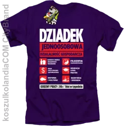 DZIADEK - Jednoosobowa działalność gospodarcza - koszulka męska - Fioletowy