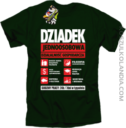 DZIADEK - Jednoosobowa działalność gospodarcza - koszulka męska - Butelkowy