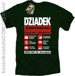 DZIADEK - Jednoosobowa działalność gospodarcza - koszulka męska - Butelkowy