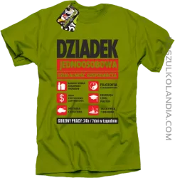 DZIADEK - Jednoosobowa działalność gospodarcza - koszulka męska - Kiwi