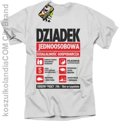 DZIADEK - Jednoosobowa działalność gospodarcza - koszulka męska - Biały