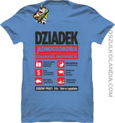 DZIADEK - Jednoosobowa działalność gospodarcza - koszulka męska - Błękitny