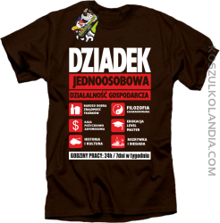 DZIADEK - Jednoosobowa działalność gospodarcza - koszulka męska - Brązowy