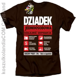 DZIADEK - Jednoosobowa działalność gospodarcza - koszulka męska - Brązowy