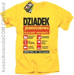 DZIADEK - Jednoosobowa działalność gospodarcza - koszulka męska - Żółty