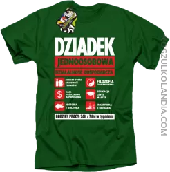DZIADEK - Jednoosobowa działalność gospodarcza - koszulka męska - Zielony