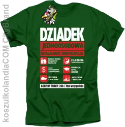 DZIADEK - Jednoosobowa działalność gospodarcza - koszulka męska - Zielony