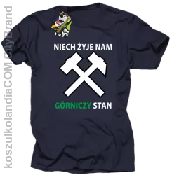 Niech żyje nam górniczy stan - Koszulka męska  granat