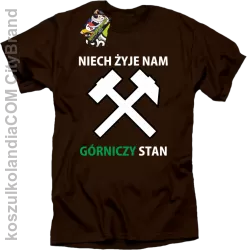 Niech żyje nam górniczy stan - Koszulka męska  brąz 