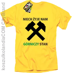 Niech żyje nam górniczy stan - Koszulka męska  żółta