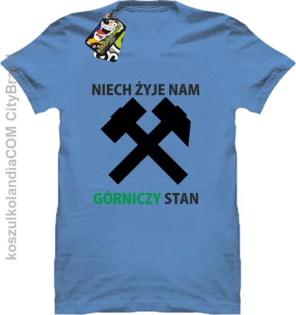 Niech żyje nam górniczy stan - Koszulka męska  błękit 