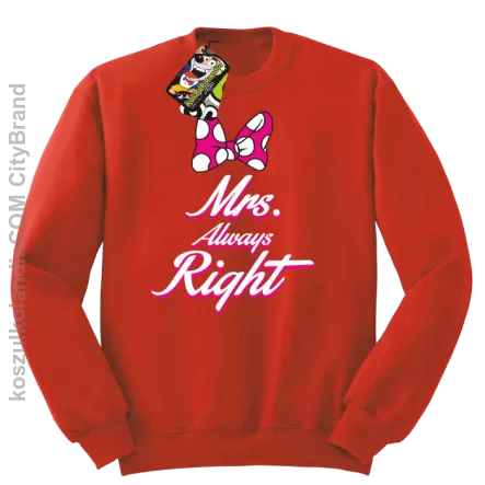 Mrs always Right dla Niej - Bluza STANDARD - Czerwony