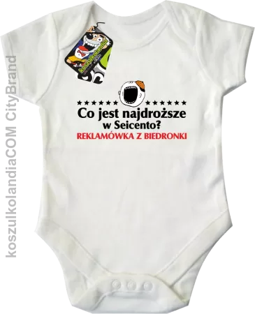 Co jest najdroższe w Seicento Reklamówka z Biedronki  - Body dziecięce 