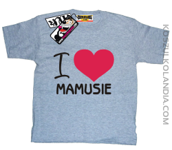 I love Mamusie - dziecięca koszulka z nadrukiem - melanżowy