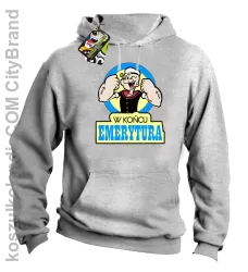 POPEY StrongMan W końcu emerytura - Bluza męska z kapturem melanż 