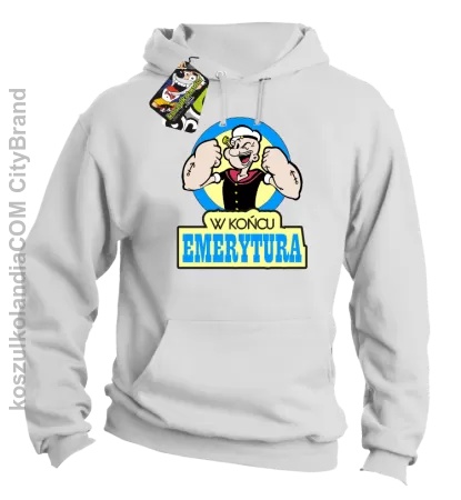 POPEY StrongMan W końcu emerytura - Bluza męska z kapturem 