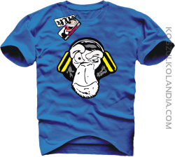Music Monkey - koszulka męska - niebieski