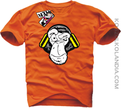 Music Monkey - koszulka męskam - pomarańczowy